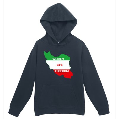 WOMEN LIFE FREEDOM, Cute Iranian Flag Women Of Iran Urban Pullover Hoodie