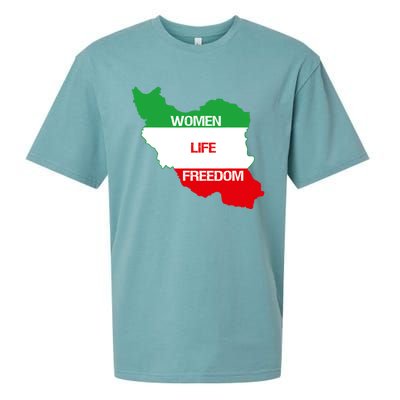 WOMEN LIFE FREEDOM, Cute Iranian Flag Women Of Iran Sueded Cloud Jersey T-Shirt