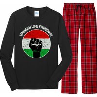 Woman Life Freedom Iran, Rise With Women Of Iran Long Sleeve Pajama Set