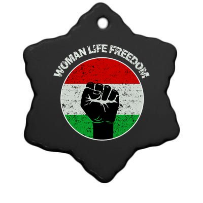 Woman Life Freedom Iran, Rise With Women Of Iran Ceramic Star Ornament