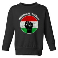 Woman Life Freedom Iran, Rise With Women Of Iran Toddler Sweatshirt