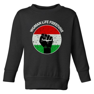 Woman Life Freedom Iran, Rise With Women Of Iran Toddler Sweatshirt