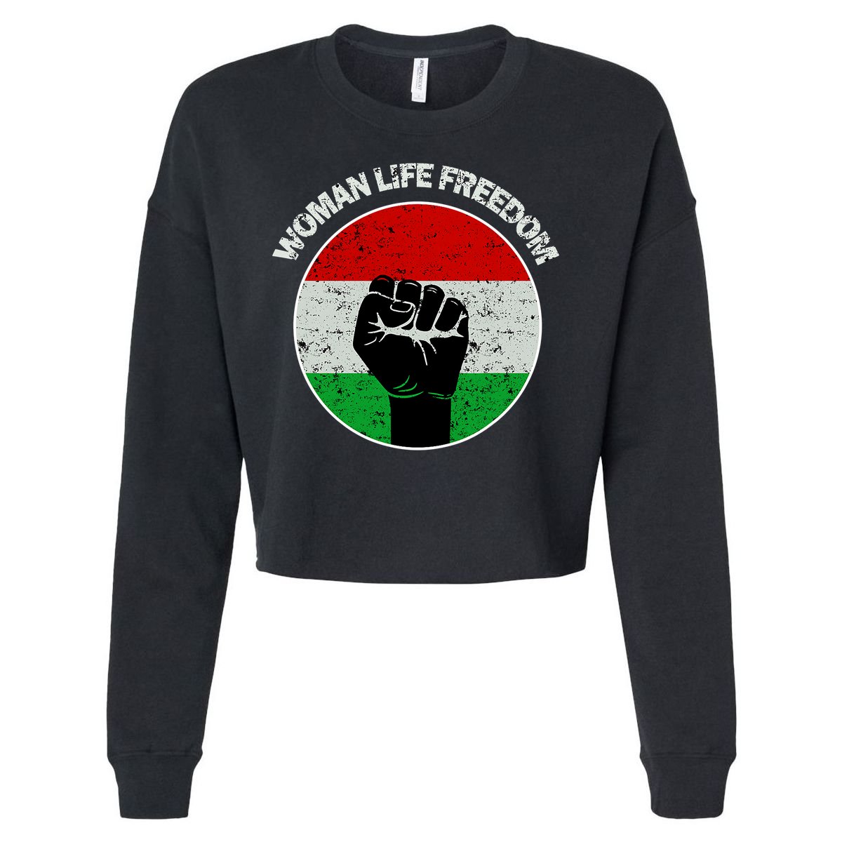 Woman Life Freedom Iran, Rise With Women Of Iran Cropped Pullover Crew