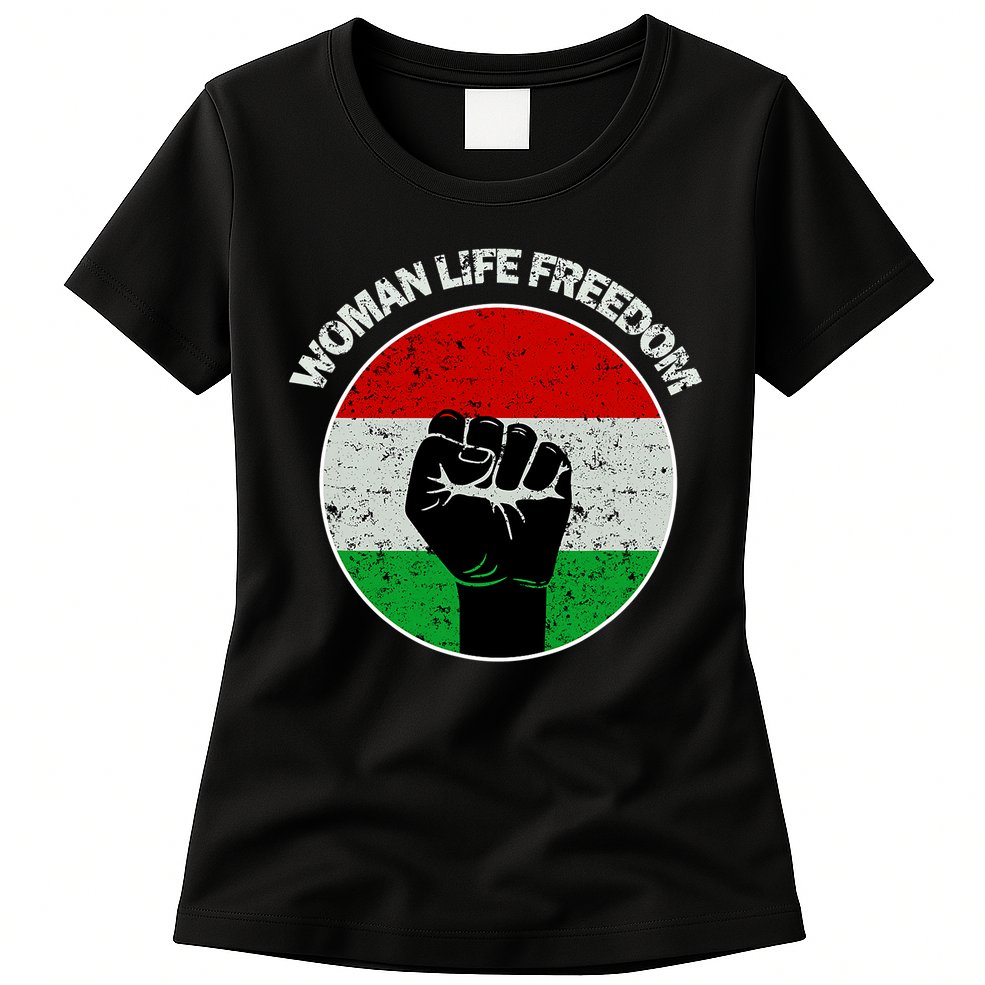 Woman Life Freedom Iran, Rise With Women Of Iran Womens T-Shirt