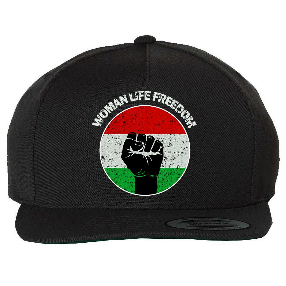 Woman Life Freedom Iran, Rise With Women Of Iran Wool Snapback Cap