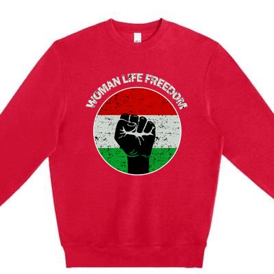 Woman Life Freedom Iran, Rise With Women Of Iran Premium Crewneck Sweatshirt