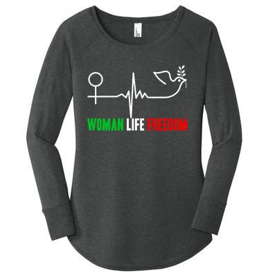 Woman Life Freedom Zan Zendegi Azadi  Life Freedom Women's Perfect Tri Tunic Long Sleeve Shirt