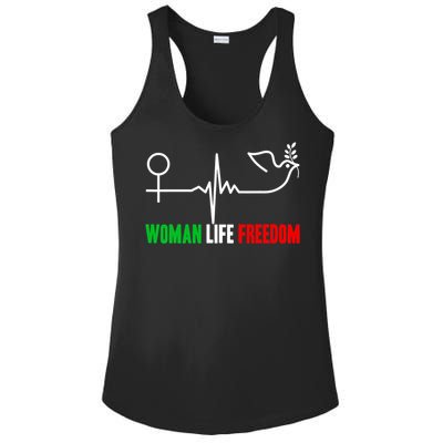 Woman Life Freedom Zan Zendegi Azadi  Life Freedom Ladies PosiCharge Competitor Racerback Tank