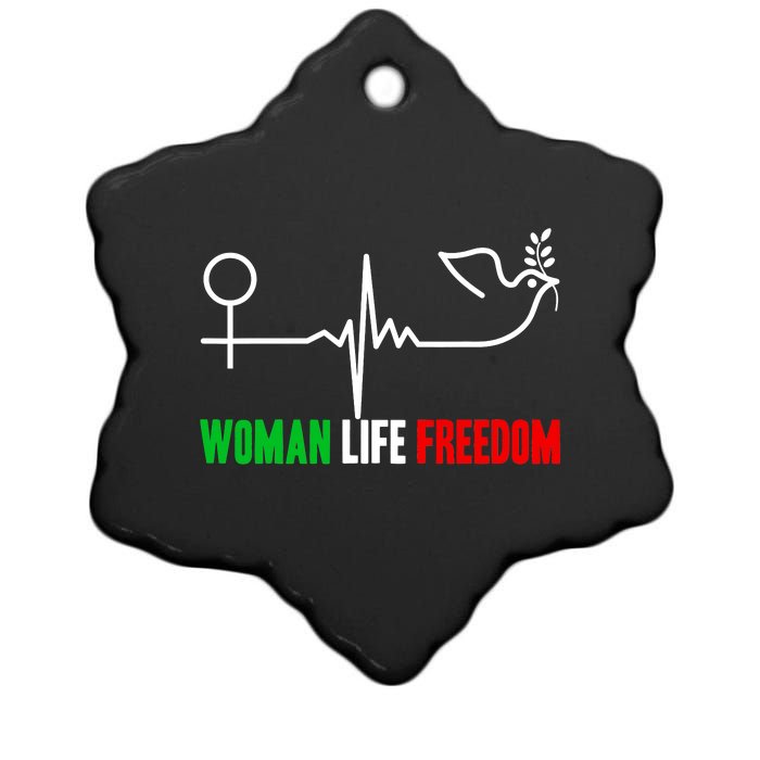 Woman Life Freedom Zan Zendegi Azadi  Life Freedom Ceramic Star Ornament