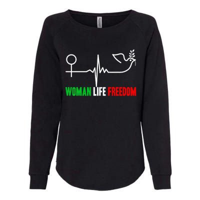 Woman Life Freedom Zan Zendegi Azadi  Life Freedom Womens California Wash Sweatshirt