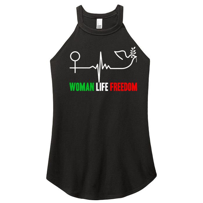 Woman Life Freedom Zan Zendegi Azadi  Life Freedom Women's Perfect Tri Rocker Tank