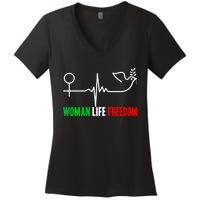 Woman Life Freedom Zan Zendegi Azadi  Life Freedom Women's V-Neck T-Shirt