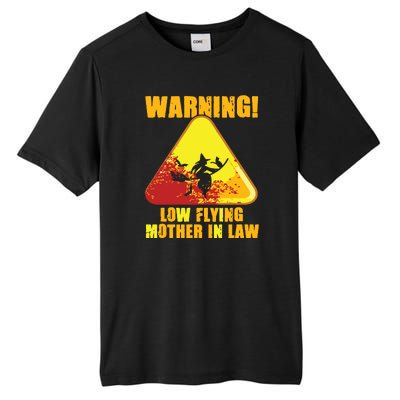 Warning Low Flying Mother In Law Funny Witch Halloween Tall Fusion ChromaSoft Performance T-Shirt