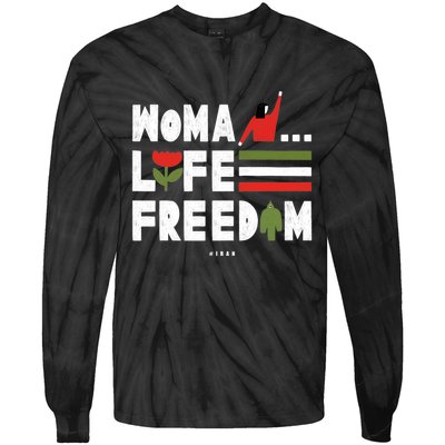 Woman Life Freedom Tie-Dye Long Sleeve Shirt