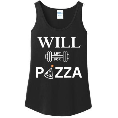 Will Lift For Pizza, Funny Exercise, Funny Fitness Ladies Essential Tank