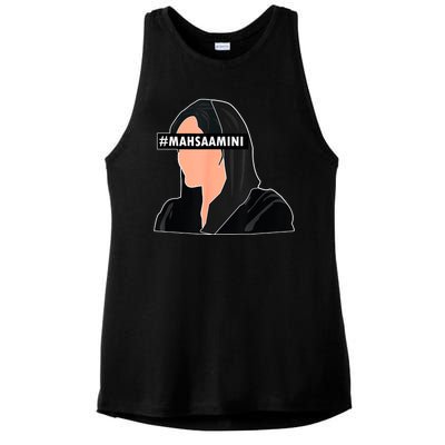 Women Life Freedom Iran #Mahsa Amini Ladies PosiCharge Tri-Blend Wicking Tank