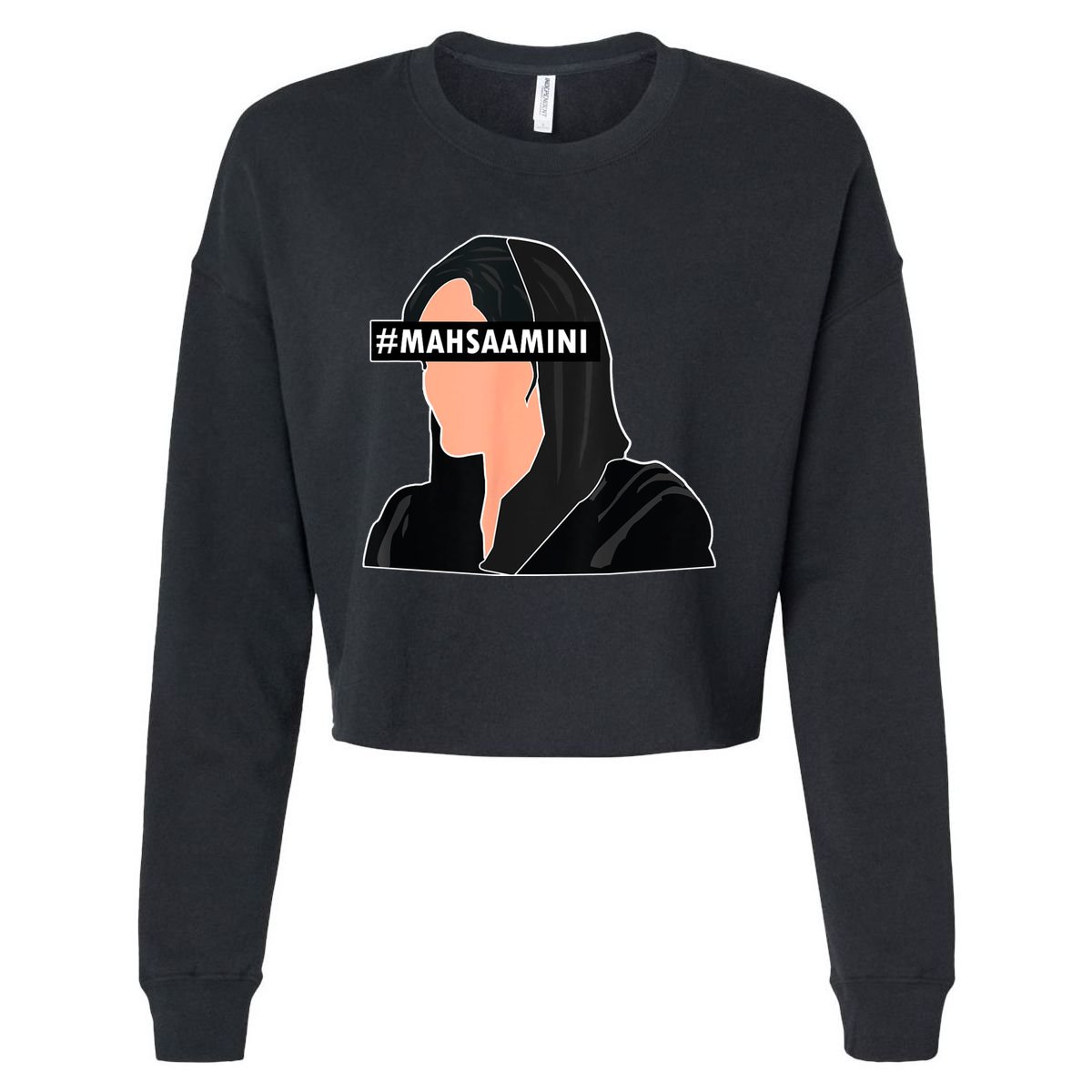 Women Life Freedom Iran #Mahsa Amini Cropped Pullover Crew