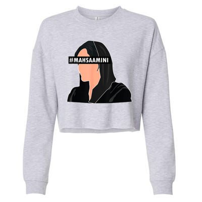 Women Life Freedom Iran #Mahsa Amini Cropped Pullover Crew