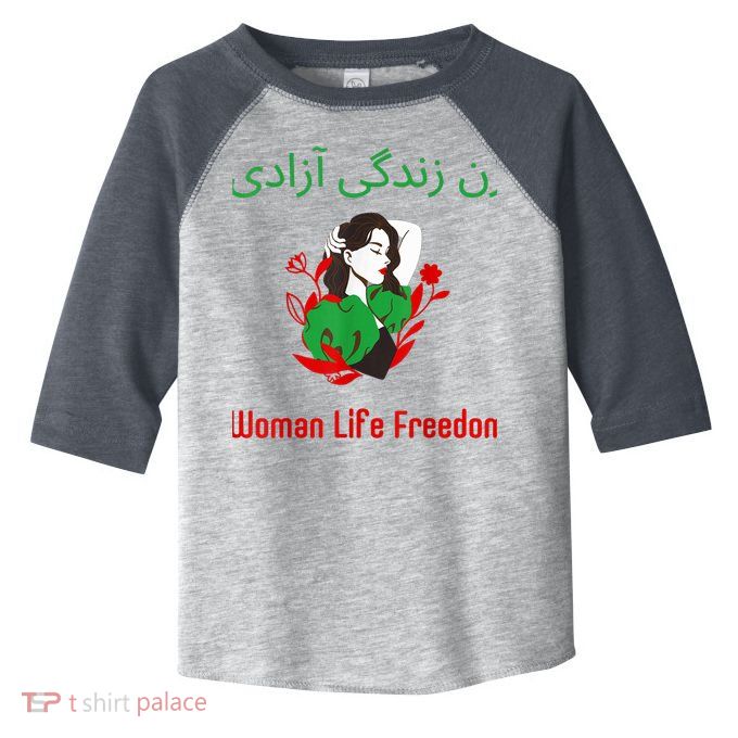 Woman Life Freedom Zan Zendegi Azadi Persian Woman Iran Toddler Fine Jersey T-Shirt