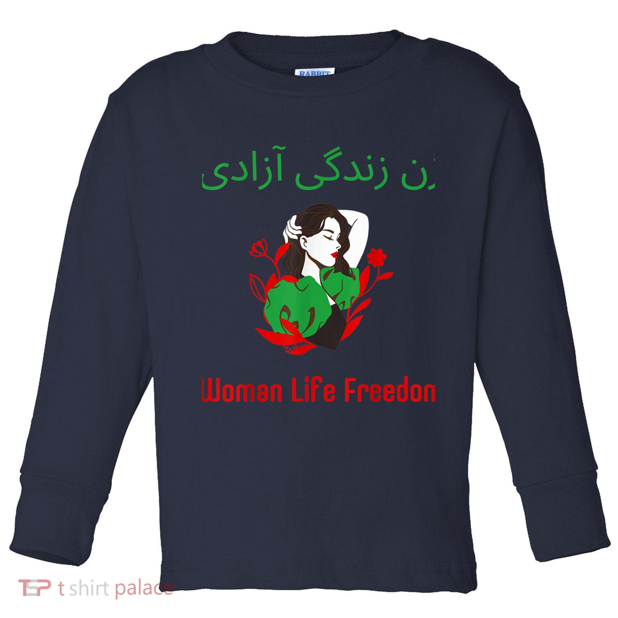 Woman Life Freedom Zan Zendegi Azadi Persian Woman Iran Toddler Long Sleeve Shirt