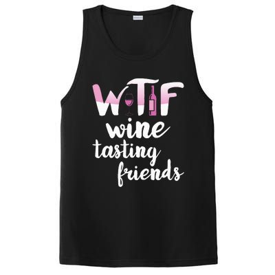 Wine Lover Funny Wtf Wine Tasting Friends Drinking Wine PosiCharge Competitor Tank