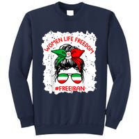 Wo Life Freedom Free Iran Cute Iranian Messy Bun Lover Sweatshirt