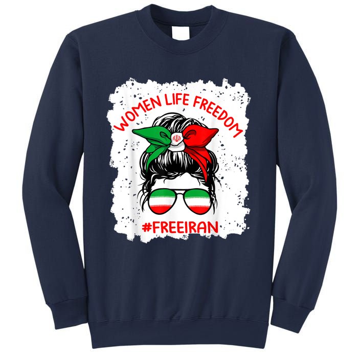 Wo Life Freedom Free Iran Cute Iranian Messy Bun Lover Sweatshirt