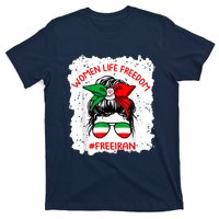 Wo Life Freedom Free Iran Cute Iranian Messy Bun Lover T-Shirt