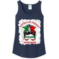 Wo Life Freedom Free Iran Cute Iranian Messy Bun Lover Ladies Essential Tank