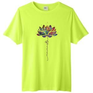 Womens Lotus Flower Namaste Yoga Watercolor Meditation Zen Bohemian VNeck Tall Fusion ChromaSoft Performance T-Shirt