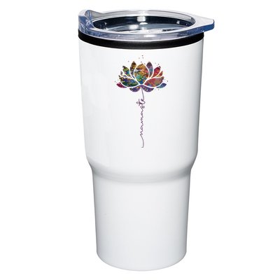 Womens Lotus Flower Namaste Yoga Watercolor Meditation Zen Bohemian VNeck Tumbler