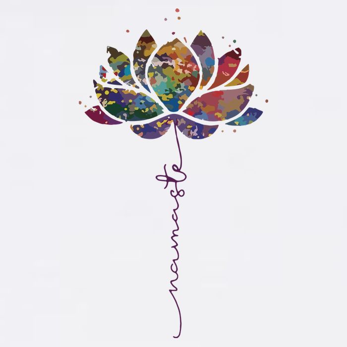 Womens Lotus Flower Namaste Yoga Watercolor Meditation Zen Bohemian VNeck Kids Hoodie