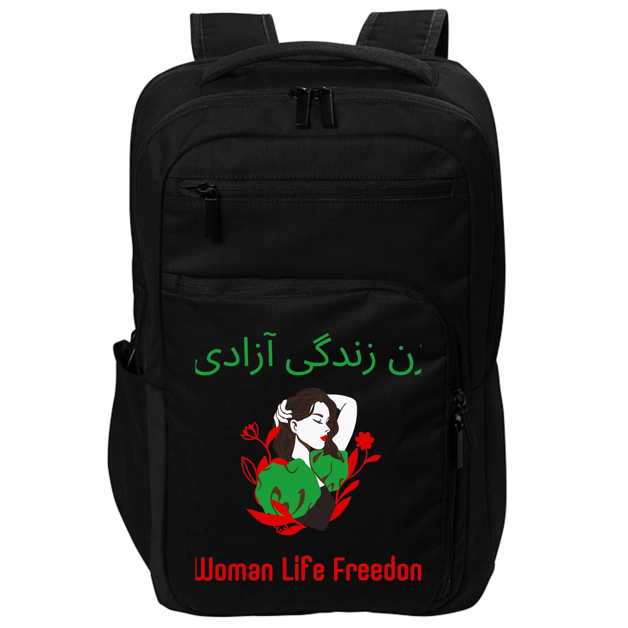 Woman Life Freedom Zan Zendegi Azadi Persian Woman Iran Impact Tech Backpack