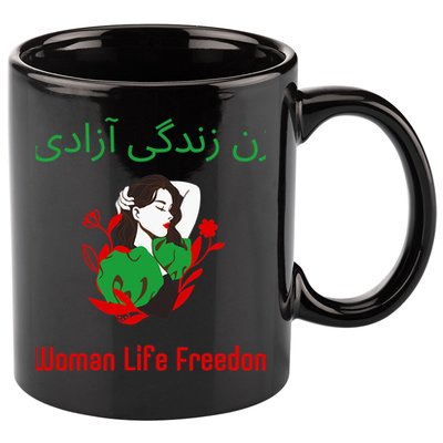Woman Life Freedom Zan Zendegi Azadi Persian Woman Iran 11oz C Handle Ceramic Mug