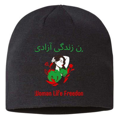 Woman Life Freedom Zan Zendegi Azadi Persian Woman Iran Sustainable Beanie