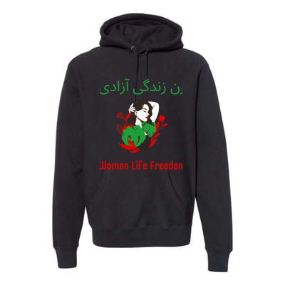 Woman Life Freedom Zan Zendegi Azadi Persian Woman Iran Premium Hoodie