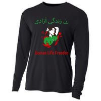 Woman Life Freedom Zan Zendegi Azadi Persian Woman Iran Cooling Performance Long Sleeve Crew