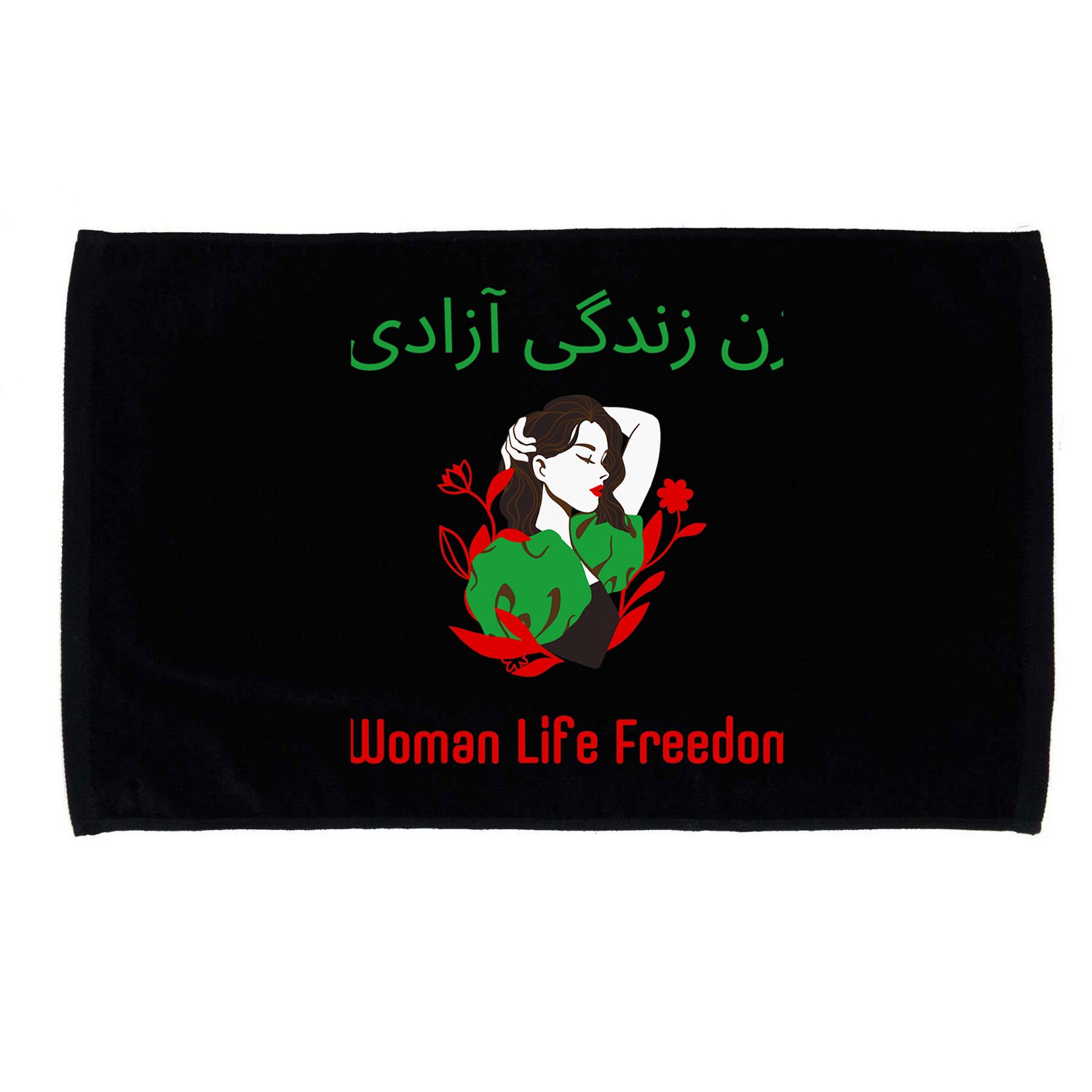 Woman Life Freedom Zan Zendegi Azadi Persian Woman Iran Microfiber Hand Towel