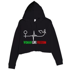 Woman Life Freedom Zan Zendegi Azadi Women Life Freedom Crop Fleece Hoodie