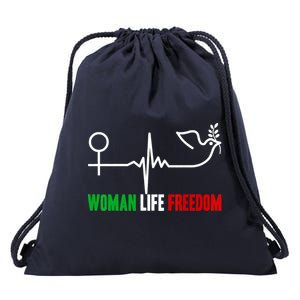 Woman Life Freedom Zan Zendegi Azadi Women Life Freedom Drawstring Bag