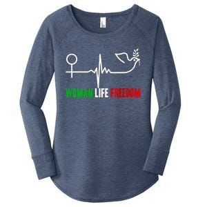 Woman Life Freedom Zan Zendegi Azadi Women Life Freedom Women's Perfect Tri Tunic Long Sleeve Shirt