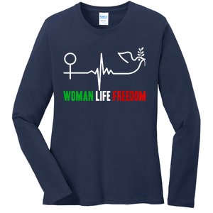 Woman Life Freedom Zan Zendegi Azadi Women Life Freedom Ladies Long Sleeve Shirt