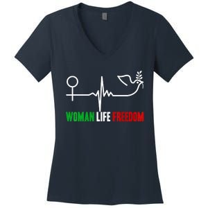 Woman Life Freedom Zan Zendegi Azadi Women Life Freedom Women's V-Neck T-Shirt