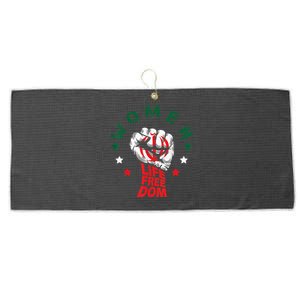 WOMEN LIFE FREEDOM Farsi Zan Zendegi Azadi With Female Fist Large Microfiber Waffle Golf Towel