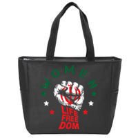 WOMEN LIFE FREEDOM Farsi Zan Zendegi Azadi With Female Fist Zip Tote Bag