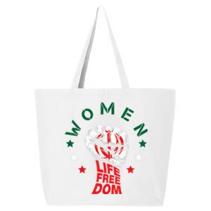 WOMEN LIFE FREEDOM Farsi Zan Zendegi Azadi With Female Fist 25L Jumbo Tote