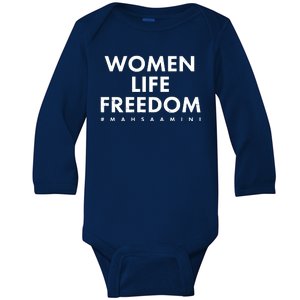 Women Life Freedom #Mahsa Amini Baby Long Sleeve Bodysuit