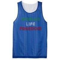 Wo Life Freedom Iran Protest Slogan Gift Mesh Reversible Basketball Jersey Tank