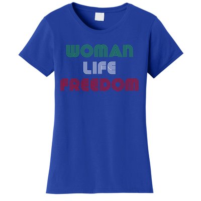 Wo Life Freedom Iran Protest Slogan Gift Women's T-Shirt