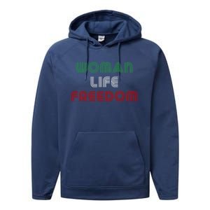 Wo Life Freedom Iran Protest Slogan Gift Performance Fleece Hoodie